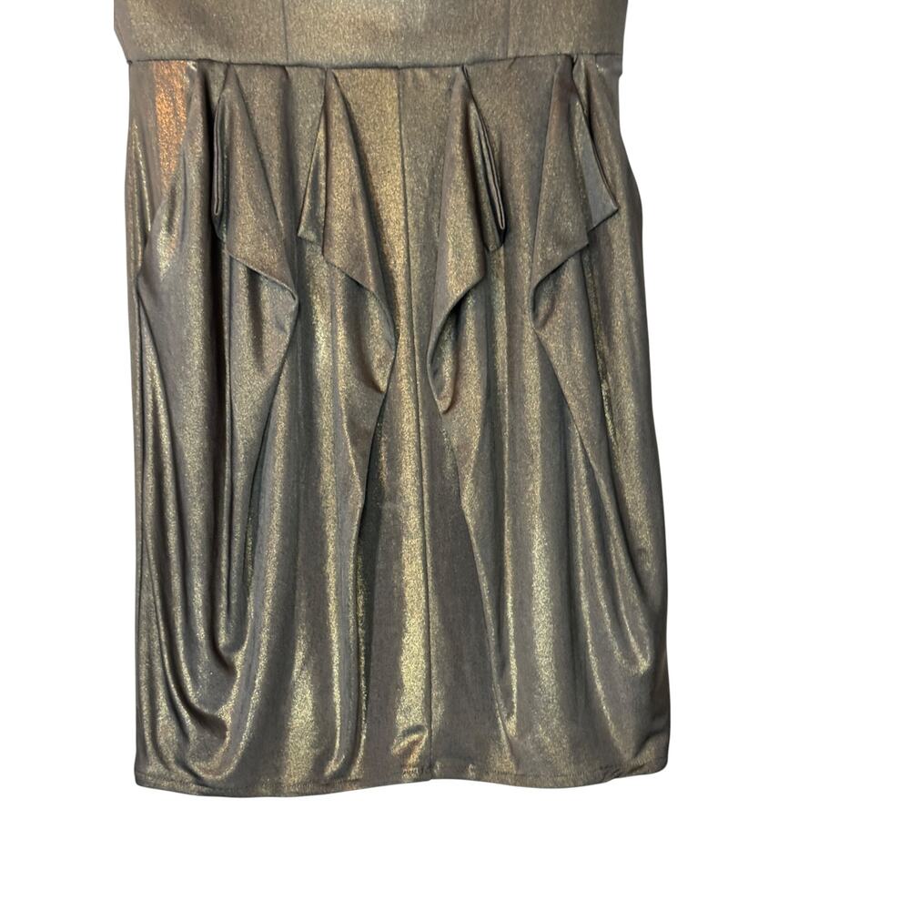 Jessica Simpson Metallic Strapless Cocktail Dress Women’s 6 NEW - Picture 5 of 12